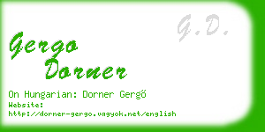 gergo dorner business card